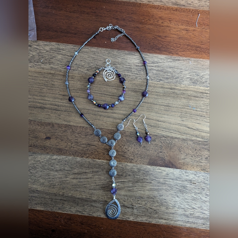 Amethyst jewelry set